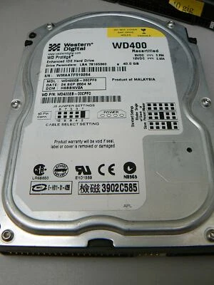 Western Digital Protege WD400 Hard Drive.  40 Gig IDE. - WD400EB - (( TESTED )) - Image 1 of 4
