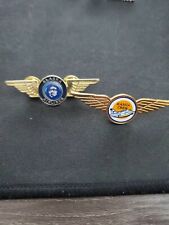 Lot 2 Airline Wings Pins Alaska Airlines & Kanga Crew Airlines Aussie bw