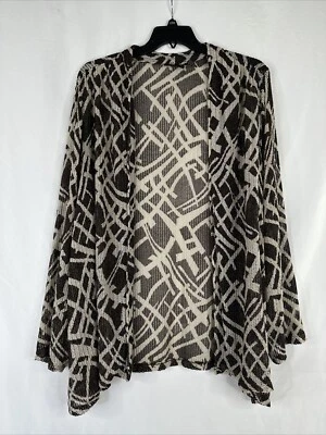 Maggie Barnes Open Front Cardigan Womens Plus Size 3X Long Sleeve Metallic Knit - Image 1 of 4