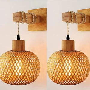 Battery Operated Wall Lamp Set of 2,Wireless ,Wall Light Fixtures with Remote,Ch - Picture 1 of 6