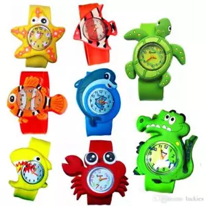 1x BOY or GIRL KIDS SLAP ON SNAP BAND SILICONE RUBBER BAND WRIST WATCH UK SELLER - Picture 1 of 7