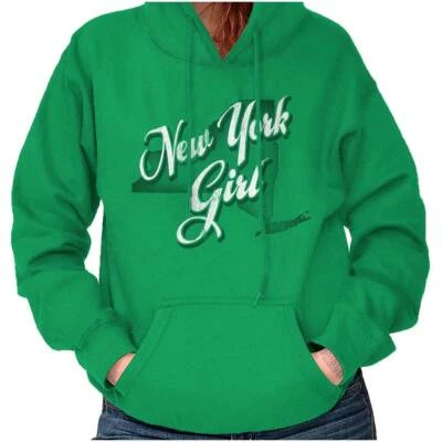 Nueva York Moda Nueva York Niña Moda Estado Mujeres Manga Larga Sudadera con Capucha Foto 1 de 4