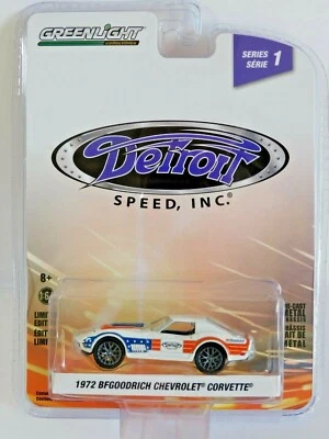 GREENLIGHT 1972 CHEVROLET CORVETTE BFGOODRICH DETROIT SPEED INC 1/64 39040-F S1 - Image 1 of 2