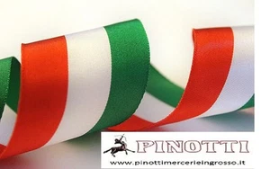 NASTRO IN TESSUTO TRICOLORE CM 10 - ROTOLO DA 10 METRI - 100% POLIESTERE - ITALY - Picture 1 of 1