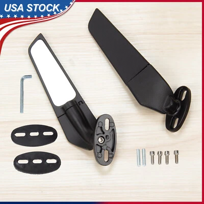 For 2018-2022 Kawasaki Ninja 400 Motorcycle Wind Wing Adjustable Swivel Mirror - Image 1 of 4