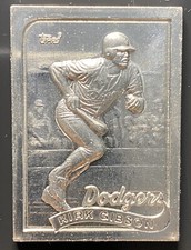 1989 Topps Gallery of Champions Kirk Gibson Aluminum Metal Mini Card Dodgers