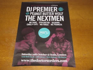DJ PREMIER / PEANUT BUTTER WOLF - SCALA GIG - ORIGINAL 2002 UK PROMO POSTER - Bild 1 von 5