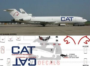 V1 Decals Boeing 727-200 Custom Air Transport CAT for 1/144 Airfix Model Kit  - Picture 1 of 8