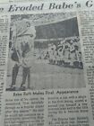 OCT 25, 1974 NEWSPAPER PAGE #J8171- AGE ERODED BABE RUTH'S GIGANTIC TALENTS