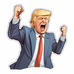 Autoaufkleber Sticker Lustiger Donald Trump Aufkleber - Bild 1 von 1