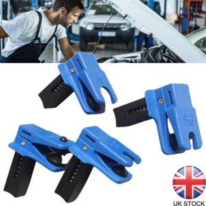 4x Car Brake Oil Brake Clamp Plugs Tool Auto Steel Line Clamp Fluid Leak Stopper - Picture 1 of 8