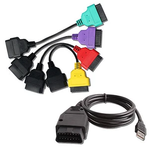Fits Fiat EcuScan adapter cable full set + lead for multi ecu scan - Picture 1 of 1