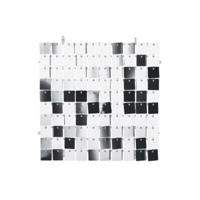 Pannello con PAILLETTES quadrati Luccicanti colore ARGENTO 30x30 cm 1EA2 - Immagine 1 di 3