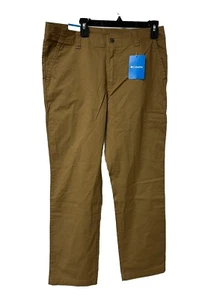 NEW! COLUMBIA Comfort Hiking Pants 34x30 Beige-Delta Chino Cotton-Stretch - Picture 1 of 7