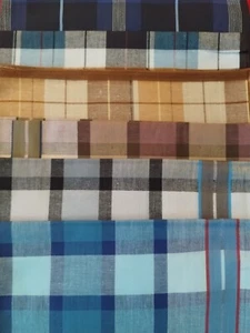 6 QUALITY Mens Handkerchiefs Hankies Hankerchief Cloths 100% Cotton 17"x 17" E - Picture 1 of 7