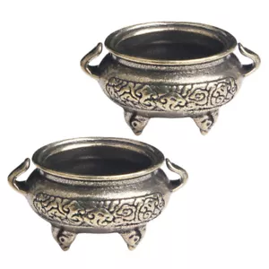 2 pezzi ciotola offerta rame ciotola sbavature metallo porta incenso ottone bruciatore incenso - Foto 1 di 12