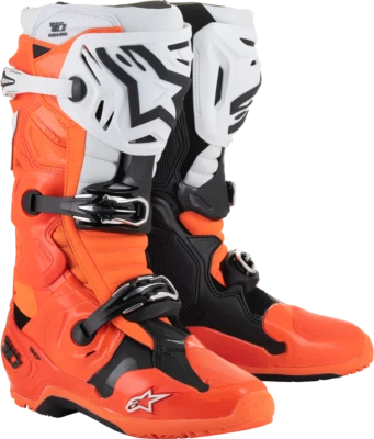 Alpinestars Tech 10 Enduro Off-Road Boots rescent Orange/Black/White US 11 - Imagem 1 de 2