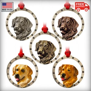 Adorno de árbol de Navidad Creative Pewter Designs Golden Retriever perro, D090OR - Imagen 1 de 7