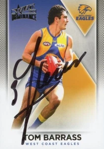 Signed 2019 West Coast Eagles AFL Select Dominance Card - Tom Barrass - Picture 1 of 3