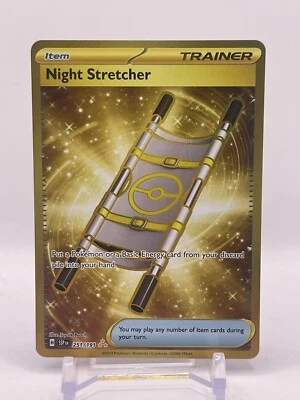Pokemon Surging Sparks Night Stretcher 251/191 In Hand! Gold Secret Rare - Image 1 of 3