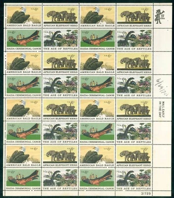 Scott #1390a 6¢ Natural History Mint Sheet MNH  CV $9.00 - Image 1 of 4