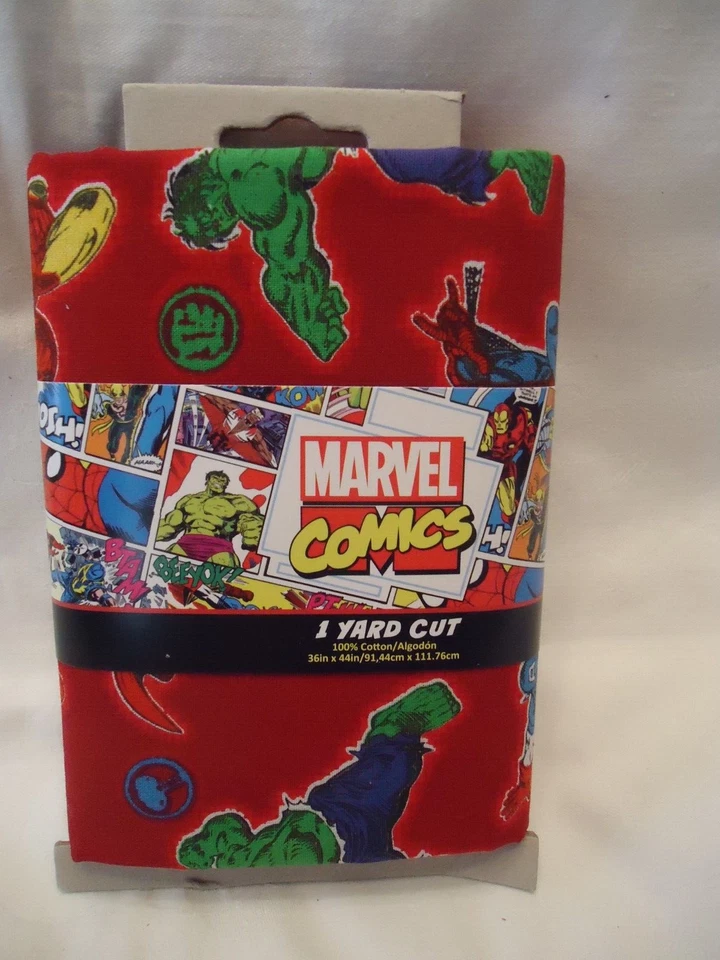 1 Yard Cut 100 Cotton Fabric Material Marvel Comics