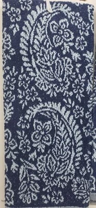 1 (one) Printed Cotton Kitchen Towel (15"x25") FLORAL DESIGN ON BLUE, SC - Picture 1 of 13