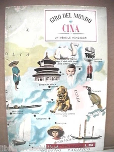 CINA GIRO DEL MONDO Un mensile Mondadori Album Figurine Storia Geografia cinese - Picture 1 of 1