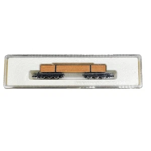 Z Scale Marklin Mini-Club 8619 Stake Wagon with Wood Load DB - Picture 1 of 7