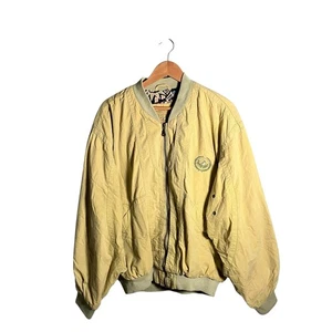 Liberty Bomber Jacket Men's Size L Yellow Vintage Made in Italy Sailing Style - Picture 1 of 13