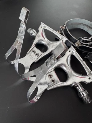Pedali Cambio Rino Elegant - vintage pedals with cages and straps - Image 1 of 4