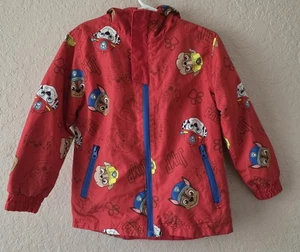 Paw Patrol Toddler Rain Coat Fleece Lined Hooded Jacket 104 3T 4T Red Cool Club - Picture 1 of 10