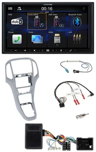 Alpine Bluetooth 2DIN Lenkrad DAB USB Autoradio für Opel Astra J ab 09 Platinsil - Bild 1 von 12