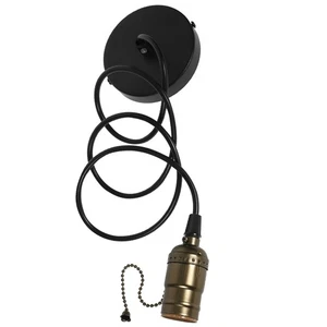 Retro Lamp Head Chandelier Replacement Socket Hanging Lantern Cord Cable - Picture 1 of 12