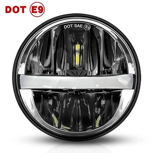DOT 5-3/4 5.75" Inch LED Headlight Projector Halo DRL For Dyna Wide Glide FXDWG - Picture 1 of 10