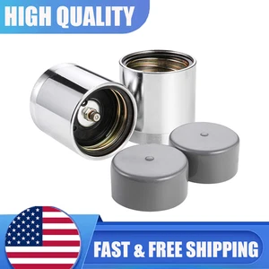 2x Wheel Bearing Buddy 1.98 Inch Bearing Protectors Chrome For Trailer Boat - Picture 1 of 11