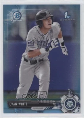 2017 Bowman Draft Chrome Sky Blue Refractor /399 Evan White #BDC-178 - Image 1 of 2