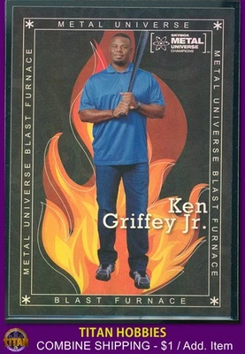 2021 UD Metal Universe Champions BLAST FURNACE INSERT #22 Ken Griffey Jr. INSERT - Image 1 of 2