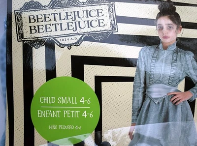 Disfraz Beetlejuice Astrid, Niña Talla S/M/L Vestido y Cinturón Halloween, NUEVO Foto 1 de 4
