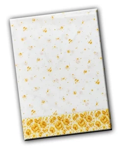 Cannon Royal Family Vintage White with Yellow Roses Full Flat Sheet - Picture 1 of 4