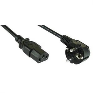 InLine Netzkabel Schutzkontakt gewinkelt > Kaltgeräte C13 2,5m schwarz #16653A - Bild 1 von 1