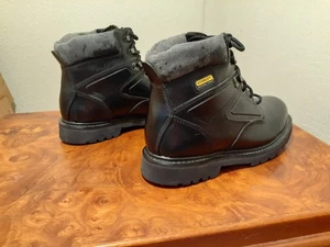 Stanley ANSI Z41 Herren Stahlkappe Arbeitsstiefel. Größe 10,5 W. Schwarz. - Bild 1 von 12