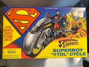 1995 Kenner Superman Man Of Steel Superboy VTOL Cycle Hi-Tech Motorcycle Figure - Picture 1 of 2