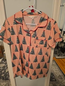 The Royal Standard Damen M Kurzarm Shirt & Shorts Weihnachtsbaum PJ Set - Bild 1 von 6