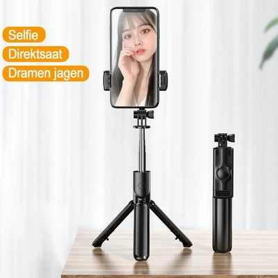 Neu Selfie Stick Smartphone Bluetooth Stativ Teleskop Stange Fernbedienung Handy - Bild 1 von 4