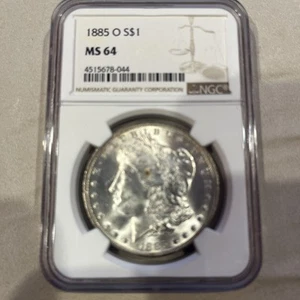 1885-O Morgan Dollar (NGC MS-64) - Picture 1 of 2