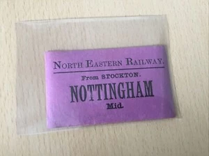 N,E,R, Luggage. Label, (. From. Stockton. To. Nottingham. Mid, ) - Picture 1 of 1