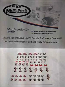 1/64 para calcomanías de tobogán acuático Hot Wheels Minnie ¡HECHAS EN EE. UU.! - Imagen 1 de 1