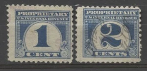 No: 61911 - EE. UU. - ""BACK OF BOOK"" - ""PROPIETARIO"" - ¡LOTE DE 2 SELLOS ANTIGUOS!¡! - Imagen 1 de 1