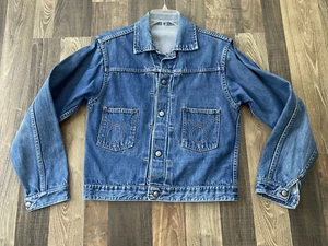 Vtg 50s Montgomery Ward 101 Denim Jacket Pleated Work Wear size S -custom - Picture 1 of 16